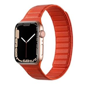 INI Leather Magnetic Apple Watch Band in Cross Orange 38MM/40MM/41MM NWOT